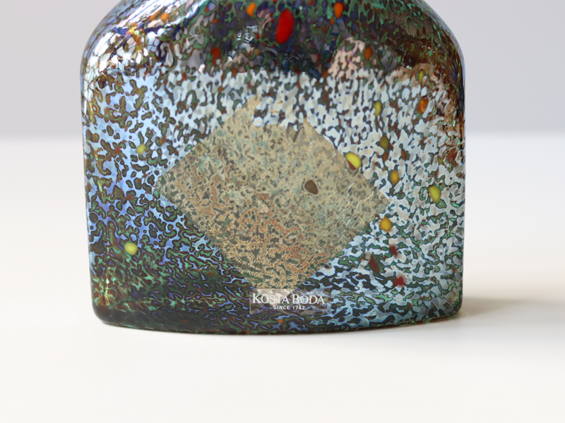 Kosta Boda (コスタ・ボダ) Bertil Vallien(バーティル・ヴァリーン)Satellite bottle vase blue 89251 │ 北欧 スウェーデン ヴィンテージ 一輪挿し ガラス
