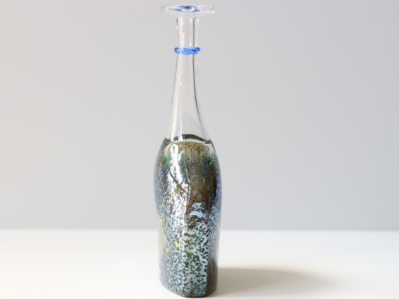 Kosta Boda (コスタ・ボダ) Bertil Vallien(バーティル・ヴァリーン)Satellite bottle vase blue 89251 │ 北欧 スウェーデン ヴィンテージ 一輪挿し ガラス