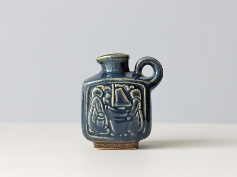 Michael Andersen&son handle vase blue │ 北欧ヴィンテージ デンマーク 花瓶 陶磁器