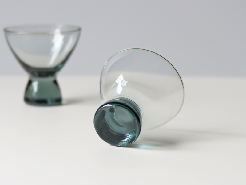 【北欧 デンマーク ヴィンテージ】Holmegaard (ホルムガード) smoke liqueur glass