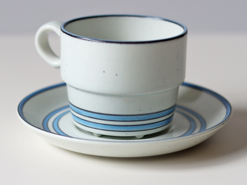 【北欧 スウェーデン ヴィンテージ】Gustavsberg (グスタフスベリ) Dart(ダート) coffee cup saucer