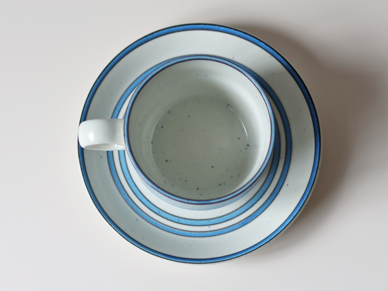 【北欧 スウェーデン ヴィンテージ】Gustavsberg (グスタフスベリ) Dart(ダート) coffee cup saucer