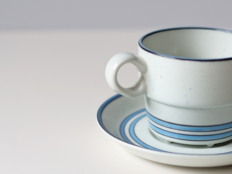 【北欧 スウェーデン ヴィンテージ】Gustavsberg (グスタフスベリ) Dart(ダート) coffee cup saucer