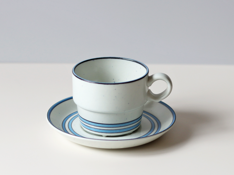 【北欧 スウェーデン ヴィンテージ】Gustavsberg (グスタフスベリ) Dart(ダート) coffee cup saucer