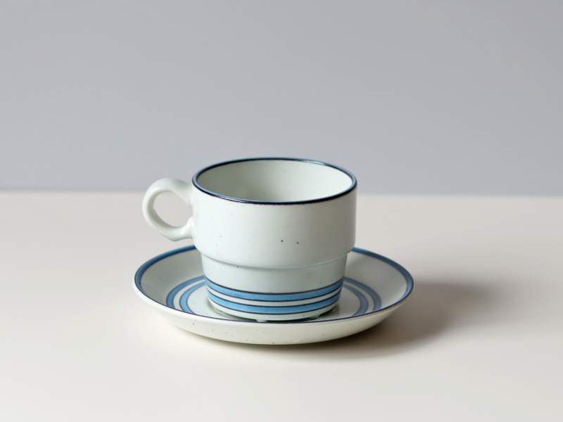 【北欧 スウェーデン ヴィンテージ】Gustavsberg (グスタフスベリ) Dart(ダート) coffee cup saucer