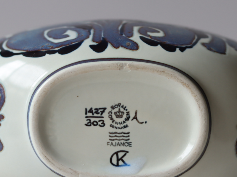 【北欧 デンマーク ヴィンテージ】Royal copenhagen (ロイヤルコペンハーゲン) Tenera (テネラ) vase KC 1427/303