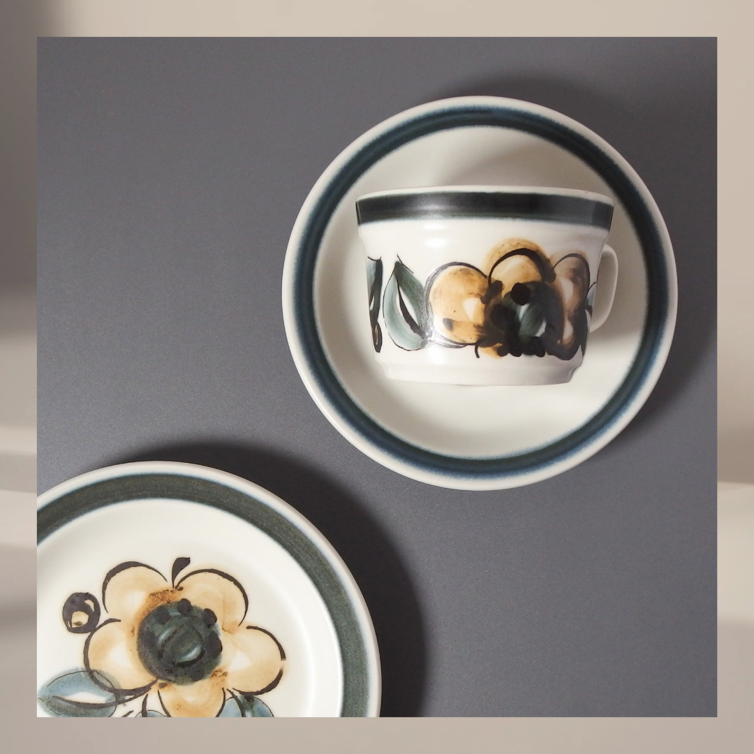 【北欧 ヴィンテージ】Stavangerflint (スタヴァンゲルフリント)Senja(センヤ) tea cup & saucer
