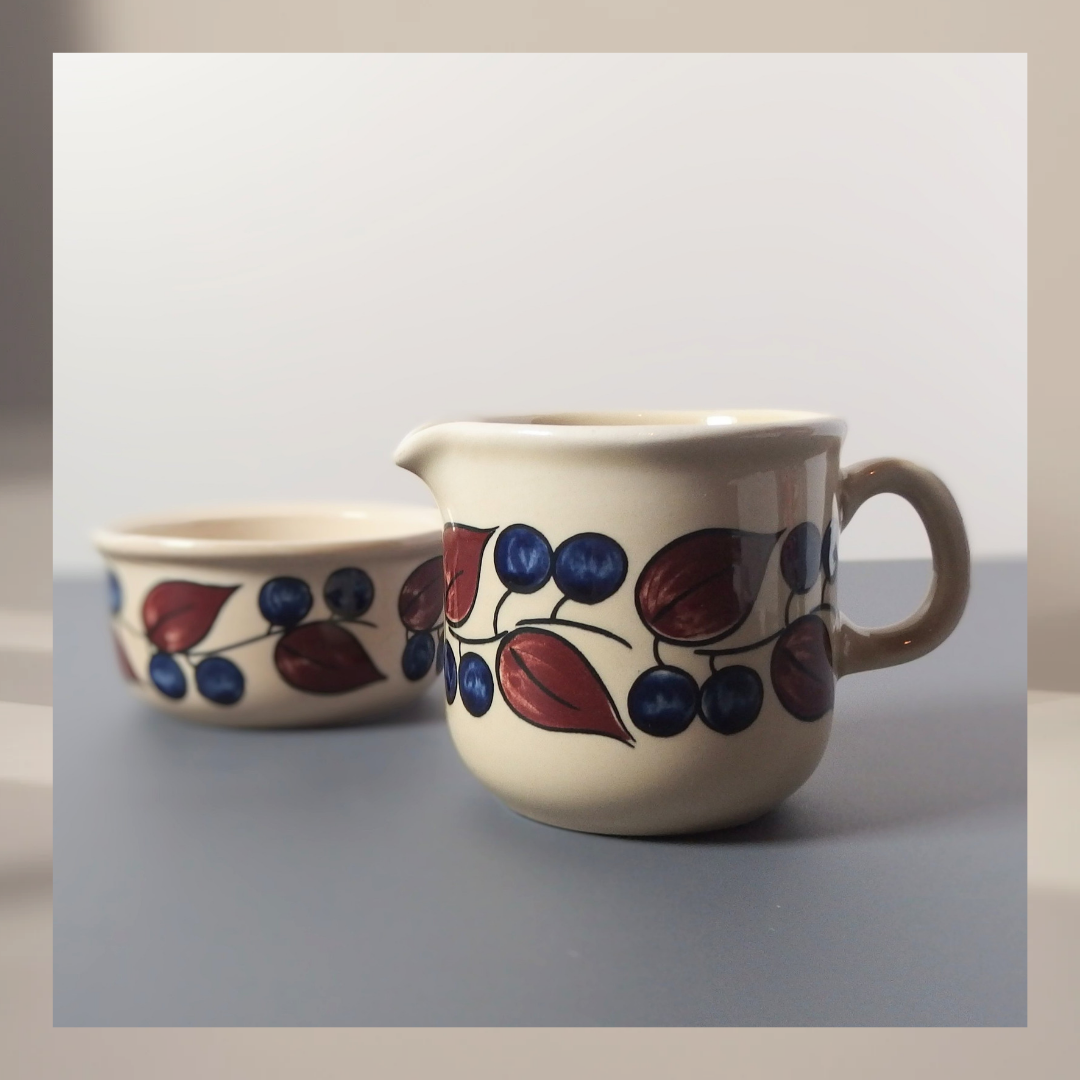 【北欧 ヴィンテージ】Figgio(フィッギオ)Beito (ベイトー)sugar bowl & creamer