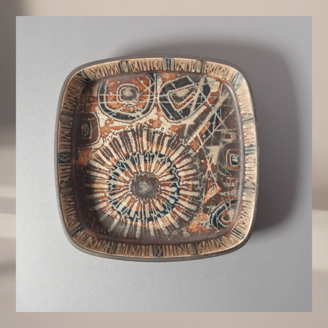 【北欧 ヴィンテージ】Royal copenhagen (ロイヤルコペンハーゲン) Baca (バッカ)square plate