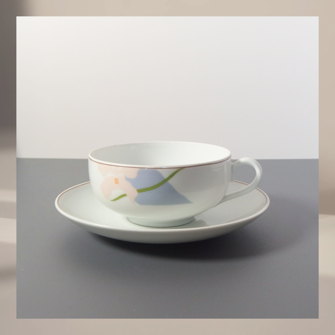 【北欧 ヴィンテージ】B&G(ビング・オー・グレンダール) Blue Orchid(ブルーオーキッド) tea C/S