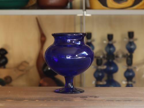 Boda Erik Höglund Vase H859/141 Cobalt Blue|SWEDEN