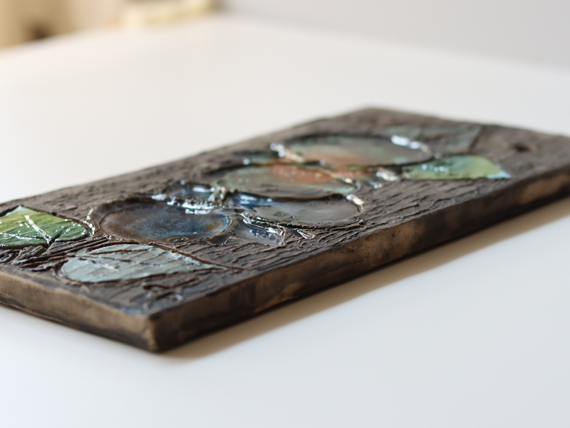 【北欧 スウェーデン ヴィンテージ】Tilgmans Keramik (ティルグマンズ ケラミック) wall plate flower