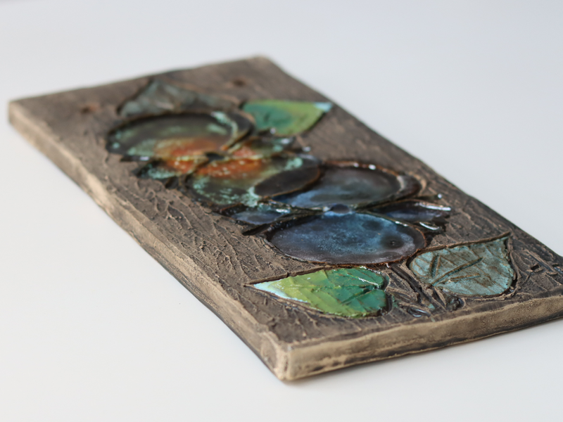 【北欧 スウェーデン ヴィンテージ】Tilgmans Keramik (ティルグマンズ ケラミック) wall plate flower