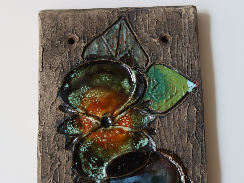 【北欧 スウェーデン ヴィンテージ】Tilgmans Keramik (ティルグマンズ ケラミック) wall plate flower