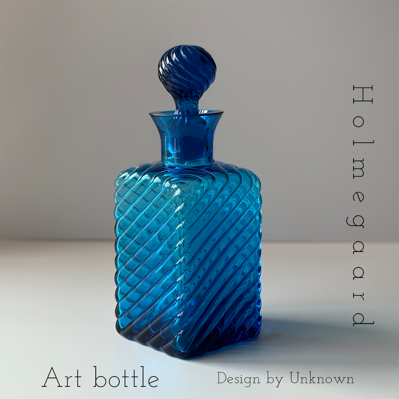 【北欧 デンマーク ヴィンテージ】Holmegaard (ホルムガード) decanter / vase turquoise