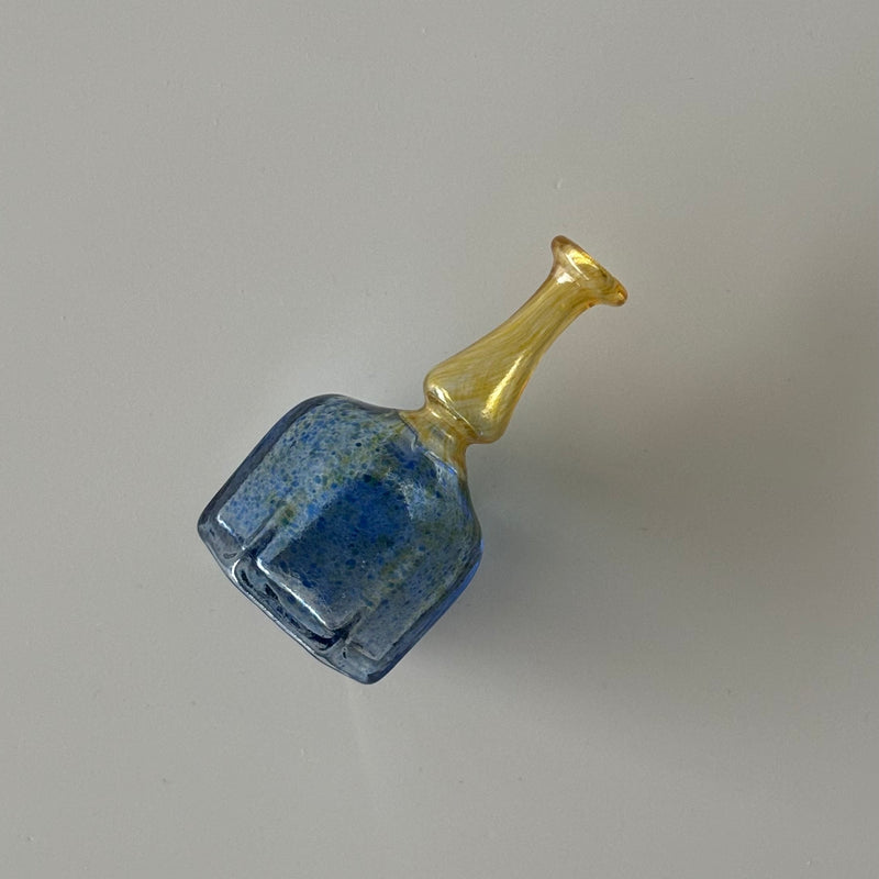 【北欧 スウェーデン ヴィンテージ】Kosta Boda (コスタ・ボダ) Antikva vase miniature Blue / Yellow