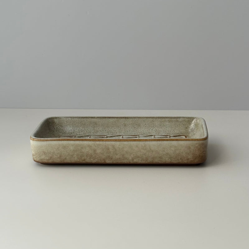 【北欧 デンマーク ヴィンテージ】Soholm (スーホルム) square dish grey