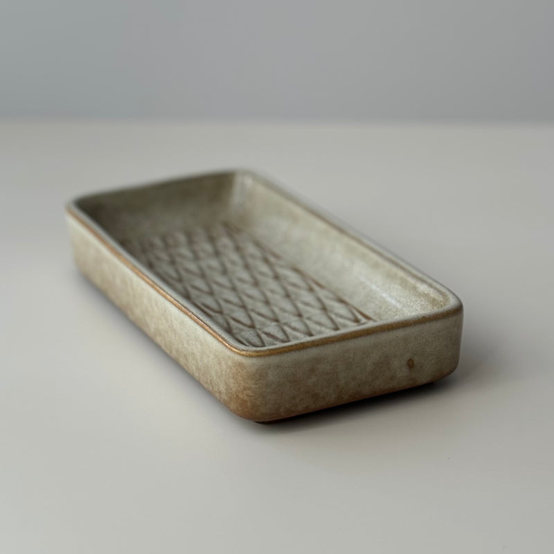 【北欧 デンマーク ヴィンテージ】Soholm (スーホルム) square dish grey