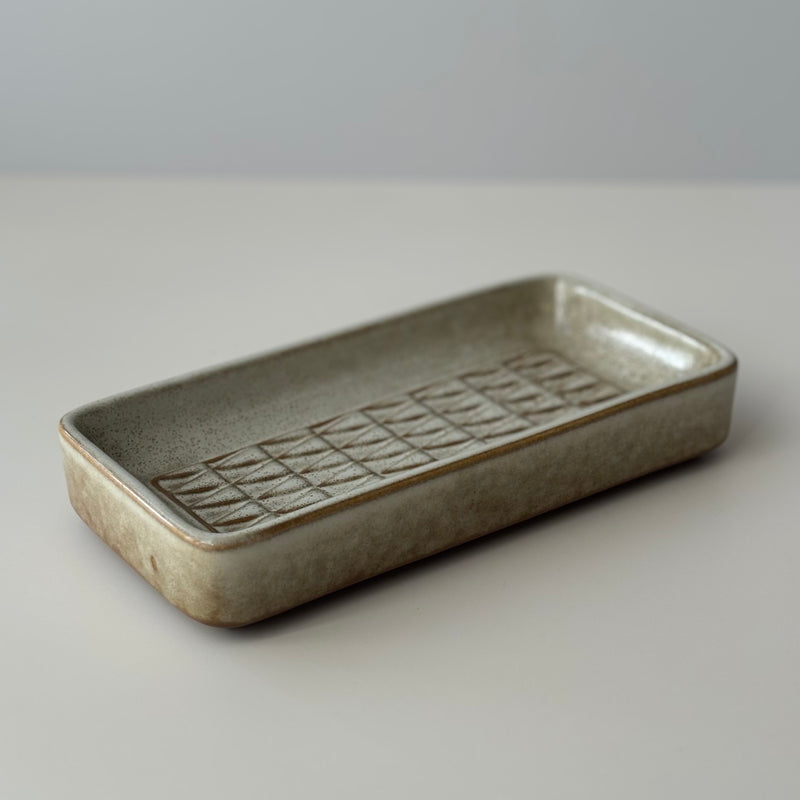 【北欧 デンマーク ヴィンテージ】Soholm (スーホルム) square dish grey