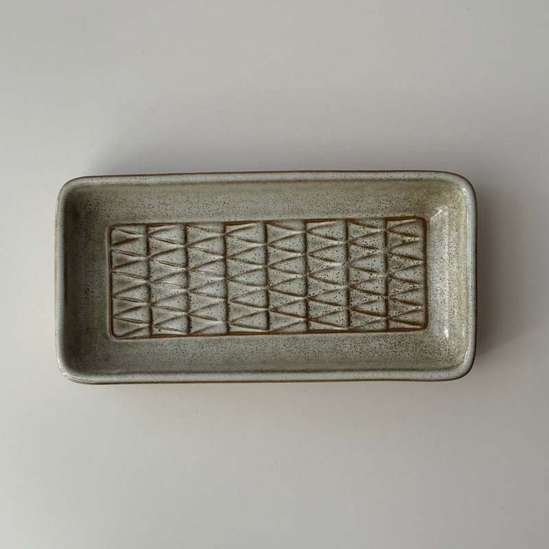 【北欧 デンマーク ヴィンテージ】Soholm (スーホルム) square dish grey