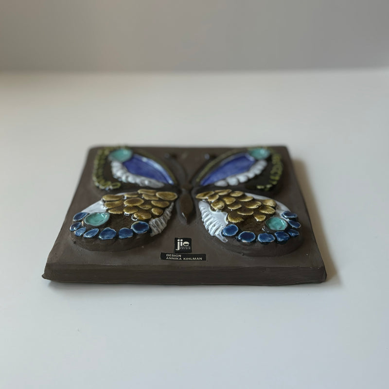 【北欧 スウェーデン ヴィンテージ】Jie Gantofta (ジィ・ガントフタ) wall plate butterfly