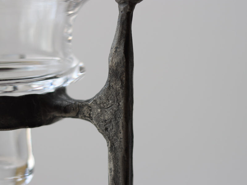 【北欧 スウェーデン ヴィンテージ】Boda Smid (ボダ・スミデ) Bertil Vallien(バーティル・ヴァリーン) candle stand glass/iron