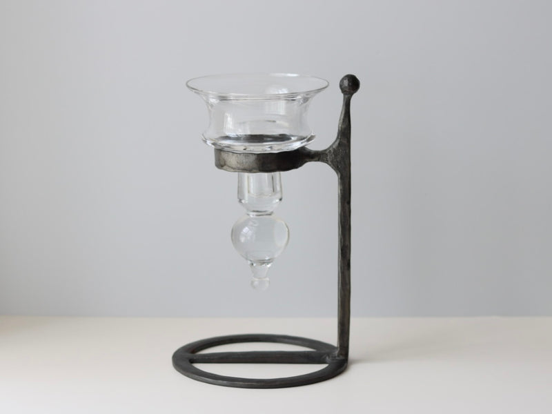 【北欧 スウェーデン ヴィンテージ】Boda Smid (ボダ・スミデ) Bertil Vallien(バーティル・ヴァリーン) candle stand glass/iron