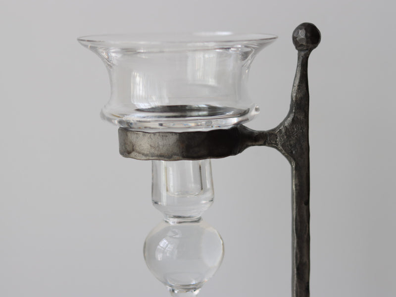 【北欧 スウェーデン ヴィンテージ】Boda Smid (ボダ・スミデ) Bertil Vallien(バーティル・ヴァリーン) candle stand glass/iron