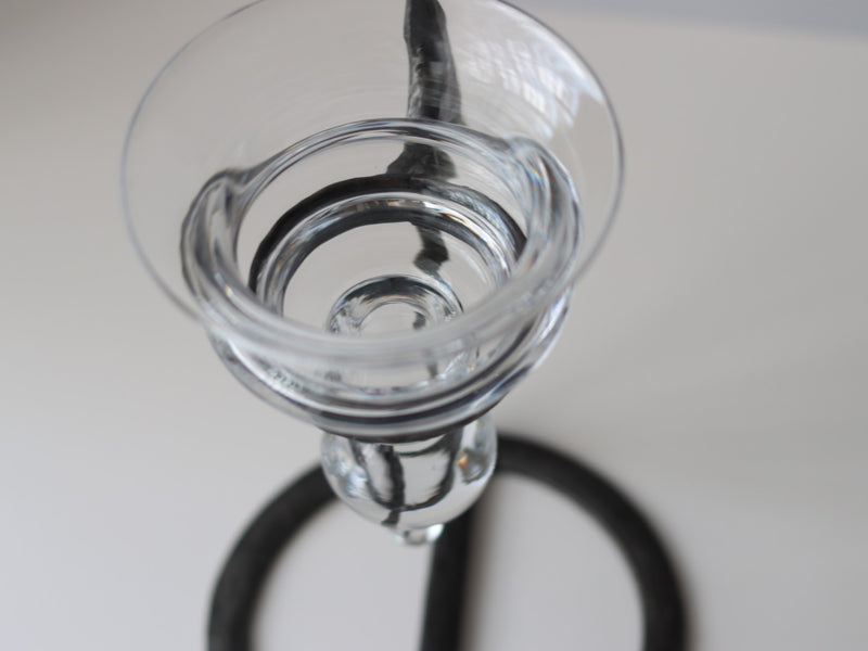 【北欧 スウェーデン ヴィンテージ】Boda Smid (ボダ・スミデ) Bertil Vallien(バーティル・ヴァリーン) candle stand glass/iron