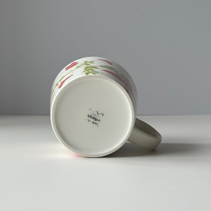 Arabia (アラビア) Teema (ティーマ) mug Perhonen Neitoperho(Pink) │ 北欧 フィンランド ヴィンテージ マグカップ 陶磁器