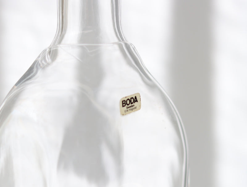 【北欧 スウェーデン ヴィンテージ】Boda (ボダ)Erik Höglund(エリック・ホグラン)bottle clear