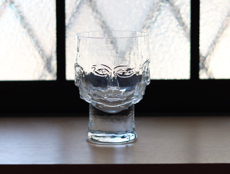 【北欧 スウェーデン ヴィンテージ】Boda (ボダ)Erik Höglund(エリック・ホグラン)face glass clear