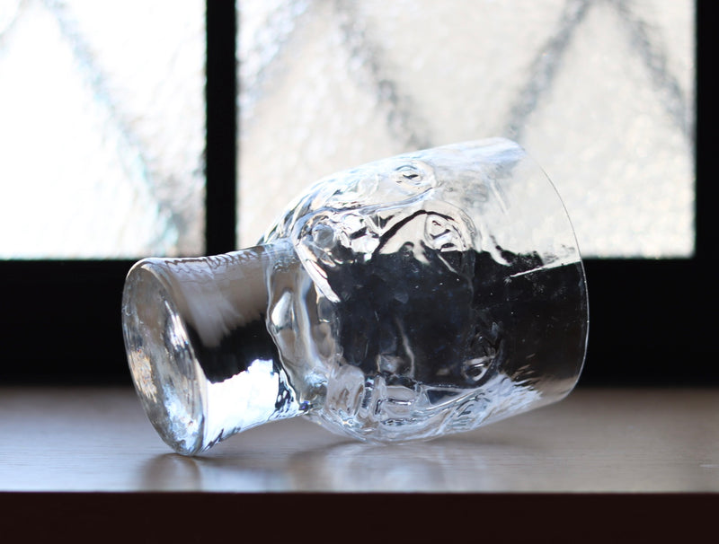 【北欧 スウェーデン ヴィンテージ】Boda (ボダ)Erik Höglund(エリック・ホグラン)face glass clear