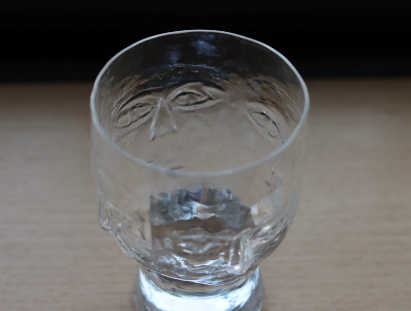 【北欧 スウェーデン ヴィンテージ】Boda (ボダ)Erik Höglund(エリック・ホグラン)face glass clear