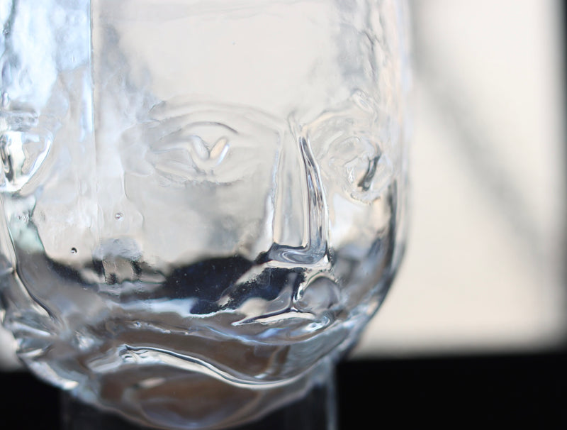 【北欧 スウェーデン ヴィンテージ】Boda (ボダ)Erik Höglund(エリック・ホグラン)face glass clear
