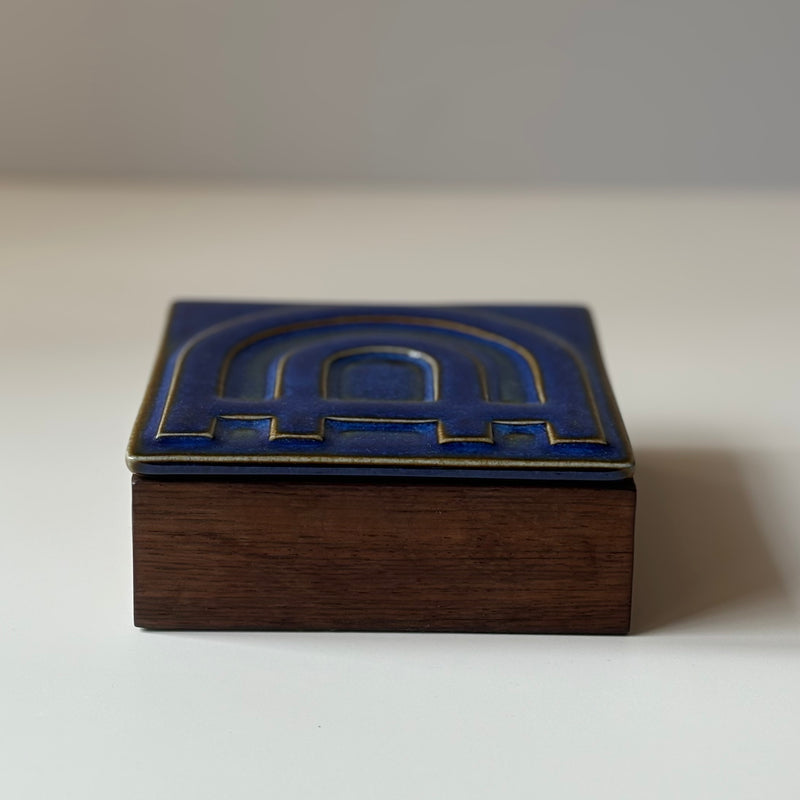 Soholm(スーホルム) Rosewood box │ 北欧ヴィンテージ デンマーク 小物入れ 陶磁器/ローズウッド