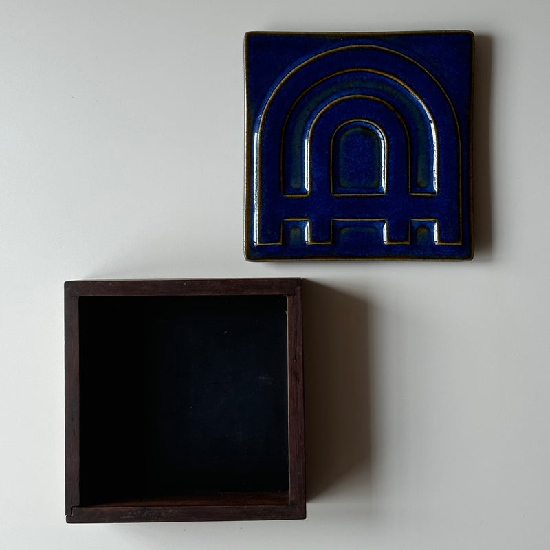 Soholm(スーホルム) Rosewood box │ 北欧ヴィンテージ デンマーク 小物入れ 陶磁器/ローズウッド