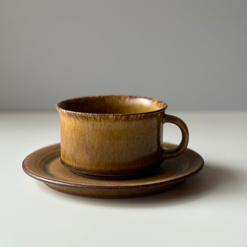 【北欧 スウェーデン ヴィンテージ】Hoganas Keramik (ホガナス・ケラミック) Sierra(シエッラ) tea cup saucer