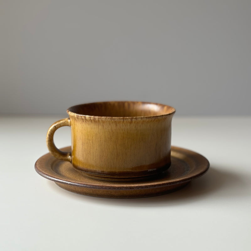 【北欧 スウェーデン ヴィンテージ】Hoganas Keramik (ホガナス・ケラミック) Sierra(シエッラ) tea cup saucer