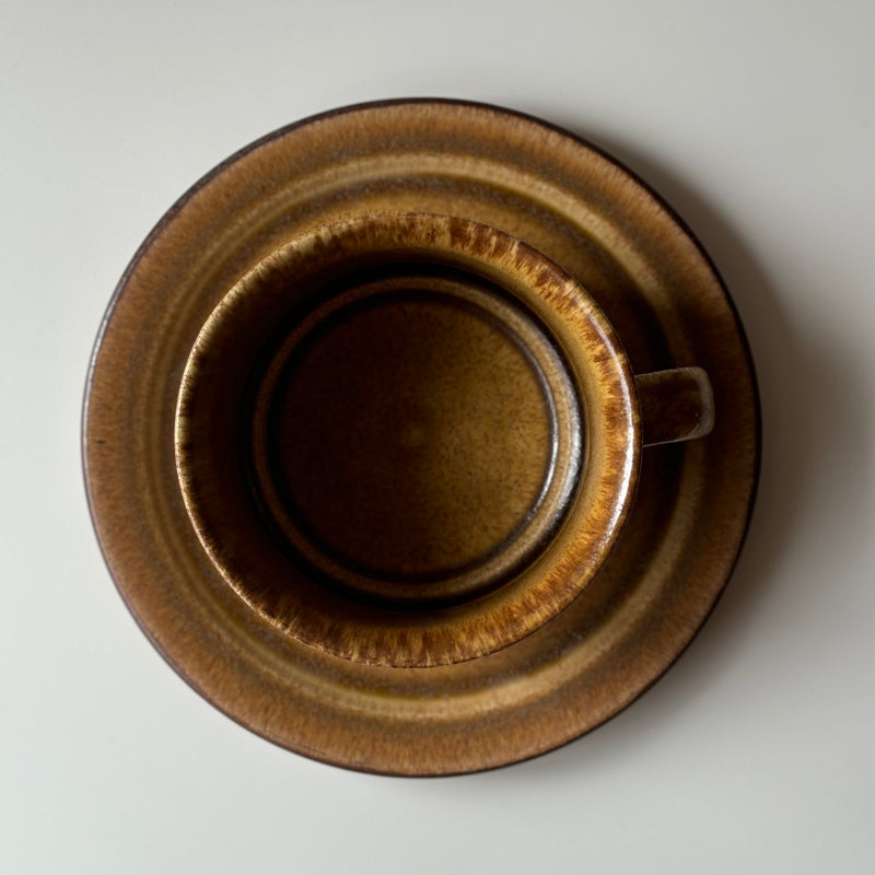 【北欧 スウェーデン ヴィンテージ】Hoganas Keramik (ホガナス・ケラミック) Sierra(シエッラ) tea cup saucer