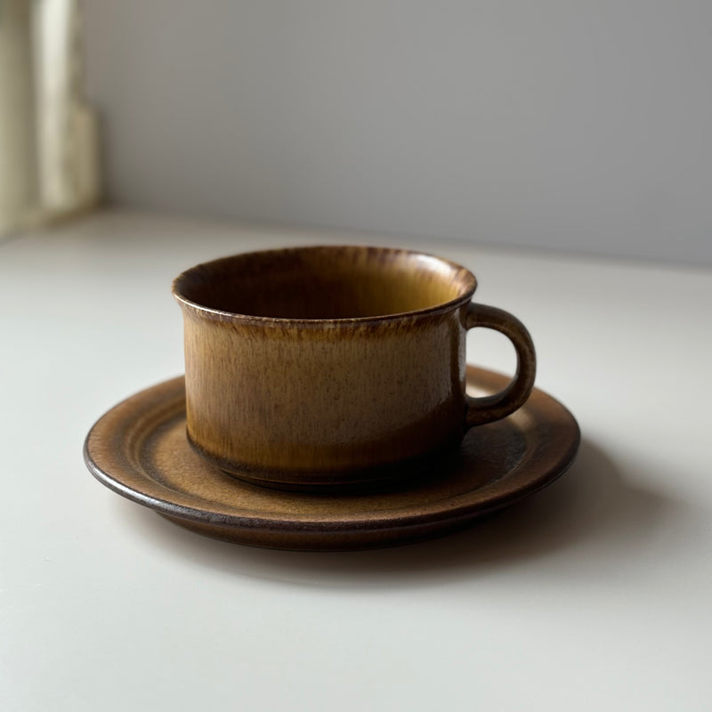 【北欧 スウェーデン ヴィンテージ】Hoganas Keramik (ホガナス・ケラミック) Sierra(シエッラ) tea cup saucer