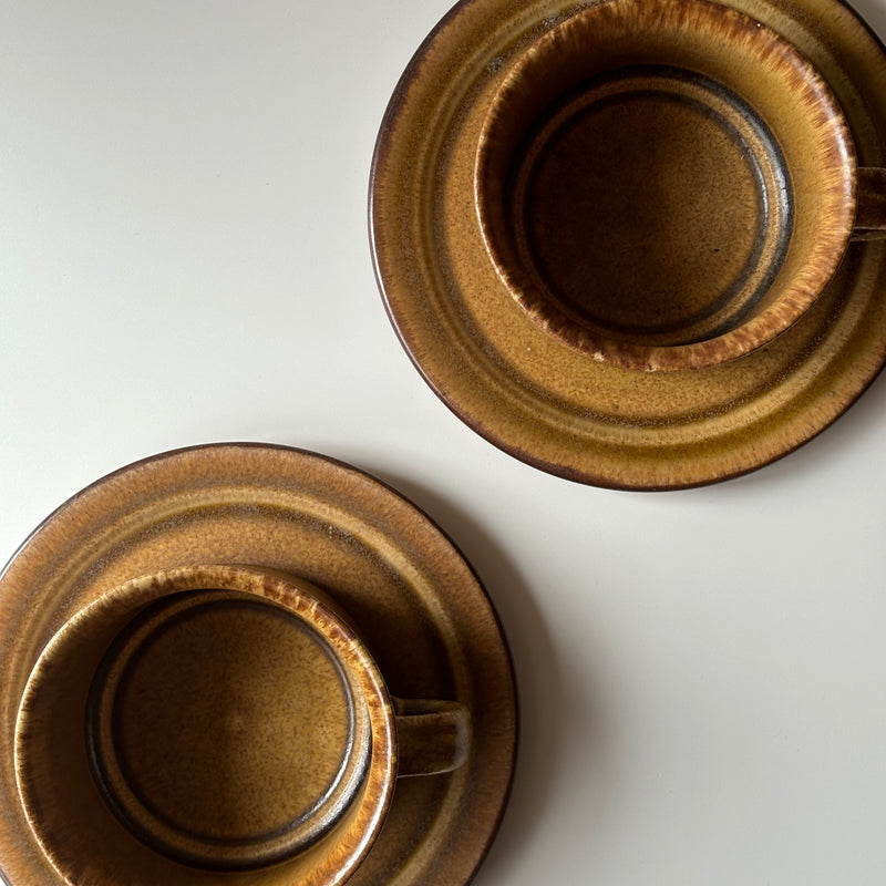 【北欧 スウェーデン ヴィンテージ】Hoganas Keramik (ホガナス・ケラミック) Sierra(シエッラ) tea cup saucer