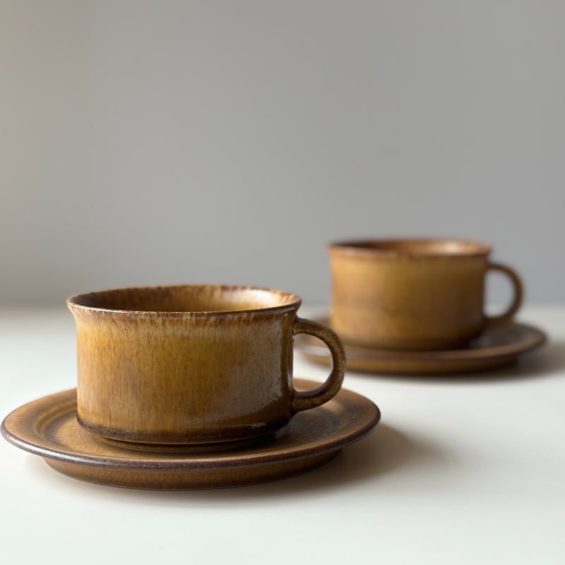 【北欧 スウェーデン ヴィンテージ】Hoganas Keramik (ホガナス・ケラミック) Sierra(シエッラ) tea cup saucer