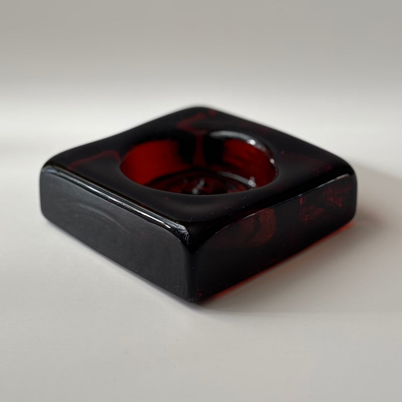 【北欧 スウェーデン ヴィンテージ】Boda (ボダ)Erik Höglund(エリック・ホグラン)ashtray amber women