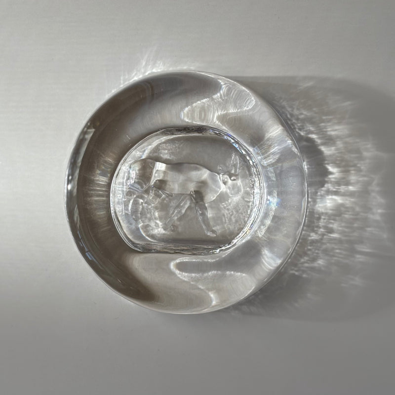 【北欧 スウェーデン ヴィンテージ】Boda (ボダ)Erik Höglund(エリック・ホグラン)ashtray clear cow