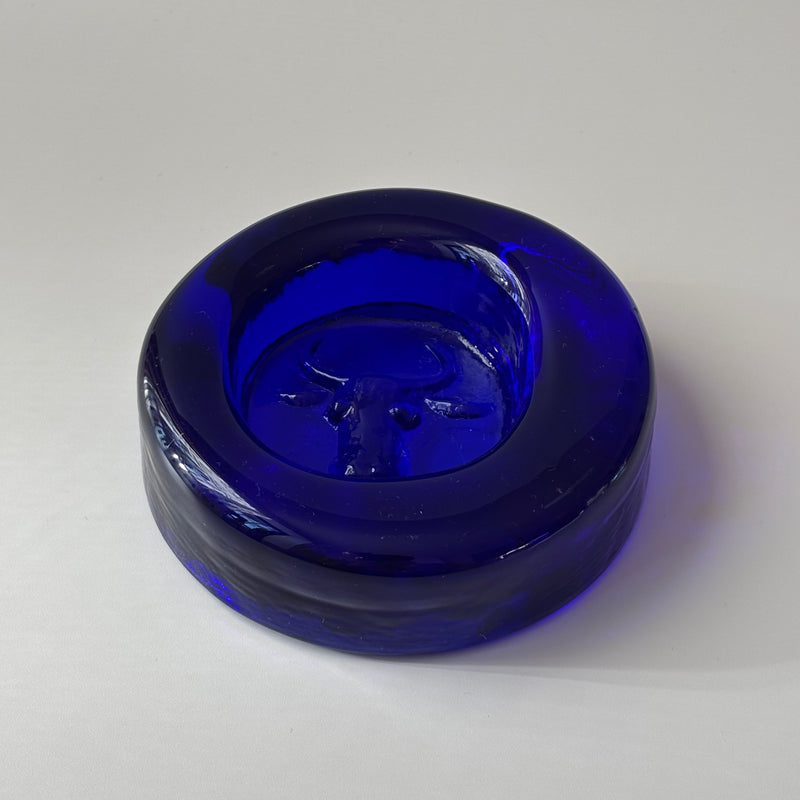 【北欧 スウェーデン ヴィンテージ】Boda (ボダ)Erik Höglund(エリック・ホグラン)ashtray blue cow