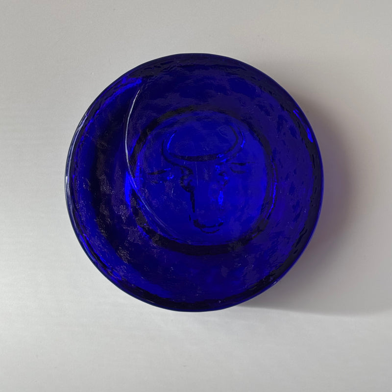 【北欧 スウェーデン ヴィンテージ】Boda (ボダ)Erik Höglund(エリック・ホグラン)ashtray blue cow
