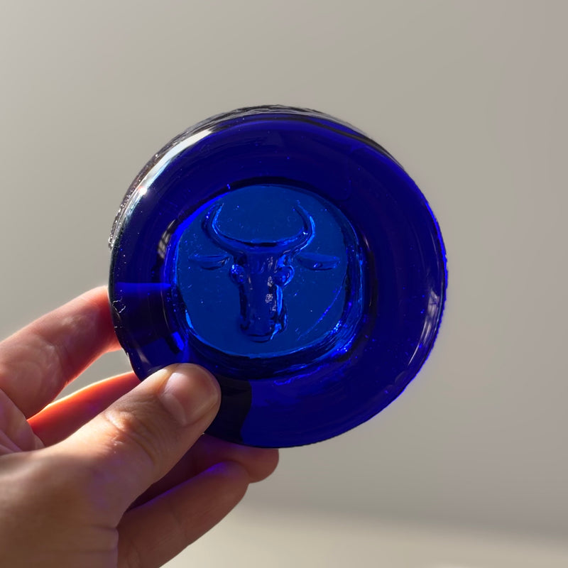 【北欧 スウェーデン ヴィンテージ】Boda (ボダ)Erik Höglund(エリック・ホグラン)ashtray blue cow