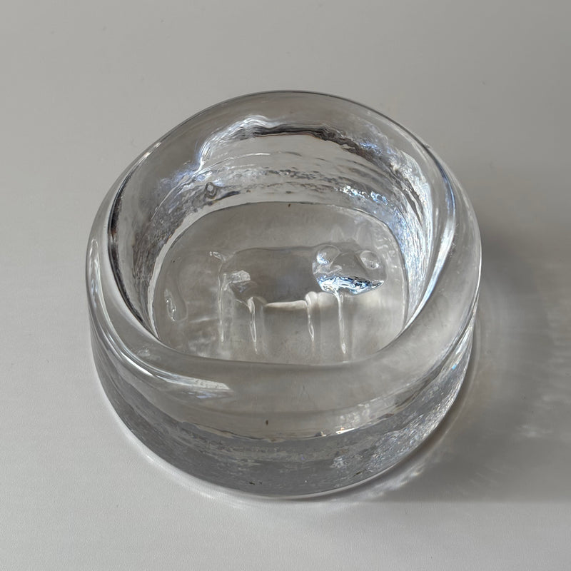 【北欧 スウェーデン ヴィンテージ】Boda (ボダ)Erik Höglund(エリック・ホグラン)ashtray clear cat