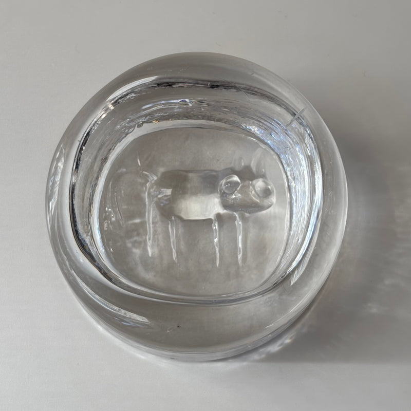 【北欧 スウェーデン ヴィンテージ】Boda (ボダ)Erik Höglund(エリック・ホグラン)ashtray clear cat